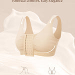 BRABIC Front Closure Post Surgery Minimizer Bras for Women Full Coverage Surgical Wireless Everyday Bras (Beige,Small)