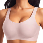 Womens Wireless Jelly Bras Plus Size No Underwire Seamless Full Coverage Comfortable Everyday Bra with Medium Support