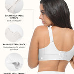SHAPELLX Back Smoothing Full Coverage Wireless Bra for Older Women Side Support No Side Bulge Breathable Comfort Lift (White Medium)