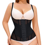 Nebility Waist Trainer for Women Corset Shapewear Tummy Control Body Shaper Top Waist Cincher Girdle with Adjustable Straps(Black,Medium)