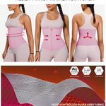 Nebility Waist Trainer for Women Corset Shapewear with Zipper Sweat Waist Trimmer Faja Body Shaper Workout Waist Cincher (Pink, Medium)