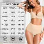 Eiggam High Waisted Underwear for Women Soft Breathable Postpartum Underwear for Women Cotton Full Coverage Briefs Tummy Control Women's Panties(L)