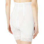 Rago Women's High Waist Medium Shaping Zipper Long Leg Shaper, White, Medium (28)
