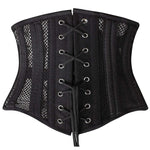 SHAPERX Women's 26 Steel Boned Corset Heavy Duty Waist Trainer Corset Shaper Breathable Mesh Slimming Trimmer Cincher,SZ1997-2-Black-XL