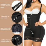 YIANNA Fajas Colombianas Shapewear for Women Tummy Control Postpartum Body Shaper Butt Lifter Post Surgery Compression Garment Bodysuit,YA7212-Black-M