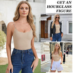 MISS MOLY Camisole Top for Women Shapewear Tummy Control Seamless Tank Top Body Shaper Scoop Neck Compression Cami Smoother with Adjustable Spaghetti Straps Nude Medium