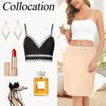 Lovasy Half Slips for Women Underskirt Anti-Static Short Mini Skirt with Floral Lace Trim Slip Dress for Skirt Dresses Nude,XX-Large