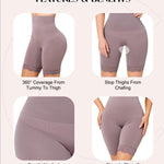 CYDREAM Shapewear for Women - High-Waisted Tummy Control Shorts Butt Lifting Panties Thigh Slimmer Faja Body Shaper Underwear (Purple Brown, Small)