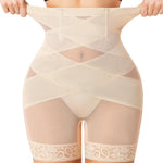 Nebility Shapewear Tummy Control Body Shaper Butt Lifting Shapewear Shorts High-waisted Girdles Thigh Slimmer Beige