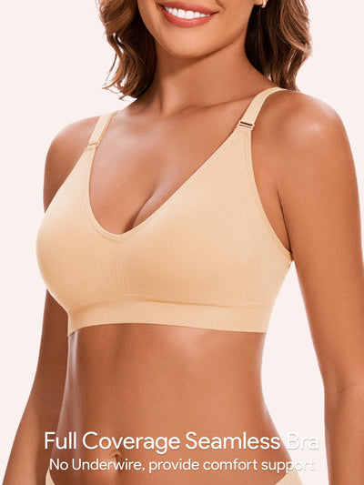 HBselect Bras for Women No Underwire Wireless Cami Tank Top Sports Bras Seamless Padded Bralettes for Women