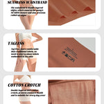 CUTE BYTE Womens Seamless Boy Shorts Underwear Soft Stretch No Show Boxer Shorts Briefs Panties for Ladies 4 Packs(4AL)