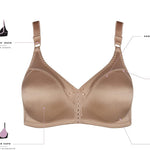 Bali Women's Double Support Wireless Bra, Comfortsoft Full-coverage Wirefree Bra, Df3820