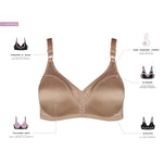 Bali Wire Free Double Support Soft Cup Bra 3820, Beige 36C