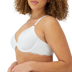 Maidenform womens One Fab Fit Full Coverage Lightly Padded Racerback Underwire T-shirt 07112 bras, White, 36C US