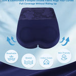 SIONCY Tummy Control Underwear High Waisted Seamless Womens Underwear Postpartum Full Coverage No Show Breathable Ladies Panties Mutipack, Color A, L