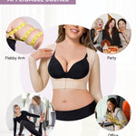 YERKOAD Arm Shapers for Women Flabby Arms Post Surgery Compression Sleeves Arm Faja Front Closure Shapewear Tops (Beige, Medium)