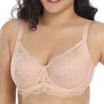 HSIA Minimizer Bra for Women - Plus Size Lace Full Coverage Womans Bra Unlined Underwire Bra for Heavy Breast