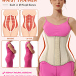 GainKee Long Torso Waist Trainer for Women Workout Fajas Colombianas Waist Cincher Corset Tummy Control Body Shaper Apricot 3XL