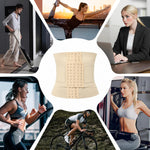 GainKee Women Waist Trainer Cincher Corset Tummy Control Waist Trimmer Workout Sweat Band Sport Girdle Body Shaper Apricot 2XL