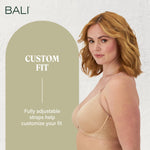 Bali Women's Comfort Revolution Front-Close Shaping Underwire Bra, Nude,38C