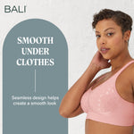 Bali Women's Wireless Bra, Comfort Revolution Full-Coverage Wirefree Bra for Women, Moisture-Wicking