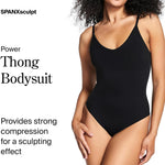 SPANX SPANXsculpt Power Series Thong Bodysuit - Soft, Seamless Shapewear for Women - Adjustable Straps - Snap Closure