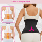 GainKee Waist Trainer Belt Corset Trimmer Ab Belt Slimming Body Shaper Tummy Control Cincher with Triple Wrap Women Black L