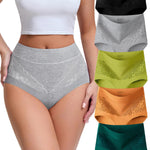 MISSWHO Cotton Underwear Women High Waisted Tummy Control Briefs C Section Postpartum Ladies Panties Large, 5 Packs