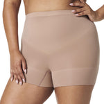 SPANX SPANXsculpt Power Series Boyshort - For All Hemline Lengths - Lightweight Core Control Shapewear - Dig-Free Waistband- Cafe Au Lait - Medium