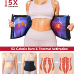 Nebility Waist Trainer for Women Corset Shapewear with Zipper Sweat Waist Trimmer Faja Body Shaper Workout Waist Cincher (Black-blue, X-Small)