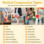 Myshear Medical Compression Tights Women, 20-30 mmHg Graduated Compression Pantyhose Men, Footless Compression Stockings, High Waist Compression Leggings, Support Hose for Varicose Veins, Edema, Dvt
