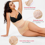 Nebility Shapewear for Women Tummy Control Bodysuit Faja Body Shaper Waist Trainer Snatched Corset Body Suit (Small,Beige)