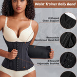 GainKee Women Waist Trainer Trimmer Cincher Corset Tummy Control Body Shaper Workout Sweat Band Slimmer Belly Belt Girdle Black S