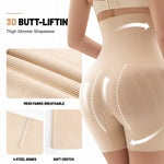 KLVEE Shapewear for Women Tummy Control, High Waisted Body Shaper Shorts Butt Lifting Thigh Slimmer Shapewear Nude