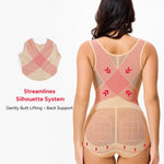 Nebility Shapewear for Women Tummy Control Bodysuit Faja Body Shaper Waist Trainer Snatched Corset Body Suit (Small,Beige)