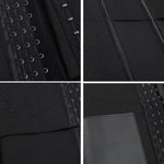 SHAPSHE Waist Trainer for Women Tummy Control Workout Cincher Triple Wrap Belt Postpartum Girdle with Hooks BLK/Medium