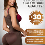 Sonryse Stage 2 faja Tummy Tuck Compression Garment | Faja Body Shaper Shapewear for Women | Fajas Colombianas Moldeadoras Chocolate XS