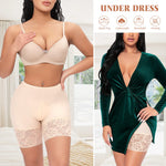 Werena Slip Shorts for Under Dresses Women Anti Chafing Underwear Seamless Boyshorts Panties Lace Under Shorts (#1 Nude,XXX-Large)