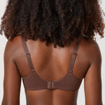 DELIMIRA Minimizer Bras for Women Full Coverage Plus Size Underwire Unlined Supportive Seamless Bra Brown Violet 38DD