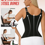 GainKee Women's Underbust Corset Waist Trainer Tummy Control Sweat Waist Trimmer Cincher Workout Faja Body Shaper Vest Black S