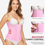 Nebility Waist Trainer for Women Corset Shapewear Tummy Control Waist Cincher Body Shaper Workout Girdle(XX-Large, Pink)