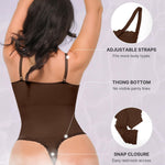 SHAPELLX Shapewear Bodysuits for Women Tummy Control Lace Body Suit V-Neck Sleeveless Bodysuit Corset Compression Tops