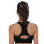 BAOMOSI Women's Seamless Racerback Sports Bra High Impact Support Yoga Gym Workout Fitness Black Blue Grey Purple Rose Red XL