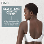 Bali Women's Comfort Revolution Shaping Wirefree Bra, White, Small