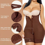 YIANNA Fajas Colombianas Shapewear for Women Tummy Control Postpartum Body Shaper Butt Lifter Post Surgery Compression Garment Bodysuit,YA7212-Brown-2XL