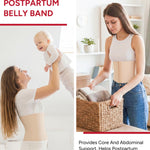 Nebility Waist Trainer For Women Corset Shapewear Tummy Control Waist Cincher Girdle Seamless Postpartum Belly Band (Beige, X-Large)