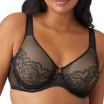 Wacoal Women's Stark Beauty Unlined Full Coverage Underwire Bra, 855225, Black, 32D