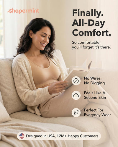 SHAPERMINT Wireless Bras for Women No Underwire – Small to Plus Size Bralettes with Support and Natural Lift