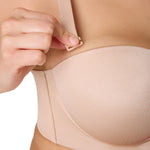 PLAYTEX Women's Strapless Bra, Plus-Size Bras Available, Convertible Straps, Moisture-Wicking, 4801 Almond