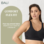Bali Women's Comfort Revolution Shaping Wirefree Bra, Black, Small